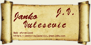 Janko Vulešević vizit kartica